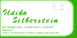 ildiko silberstein business card